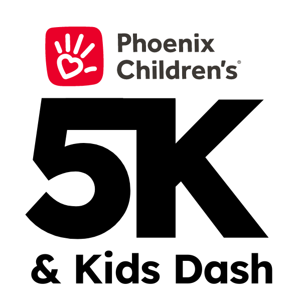 phoenix children's 5k and kids dash logo color stacked
