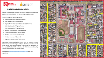 Ignite Hope Parking Map