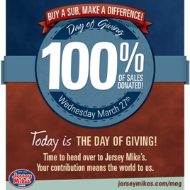 Jersey Mike's Day of Giving 2013